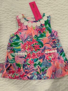 Lilly Pulitzer Pink Green Blue Floral Disney Tank Top